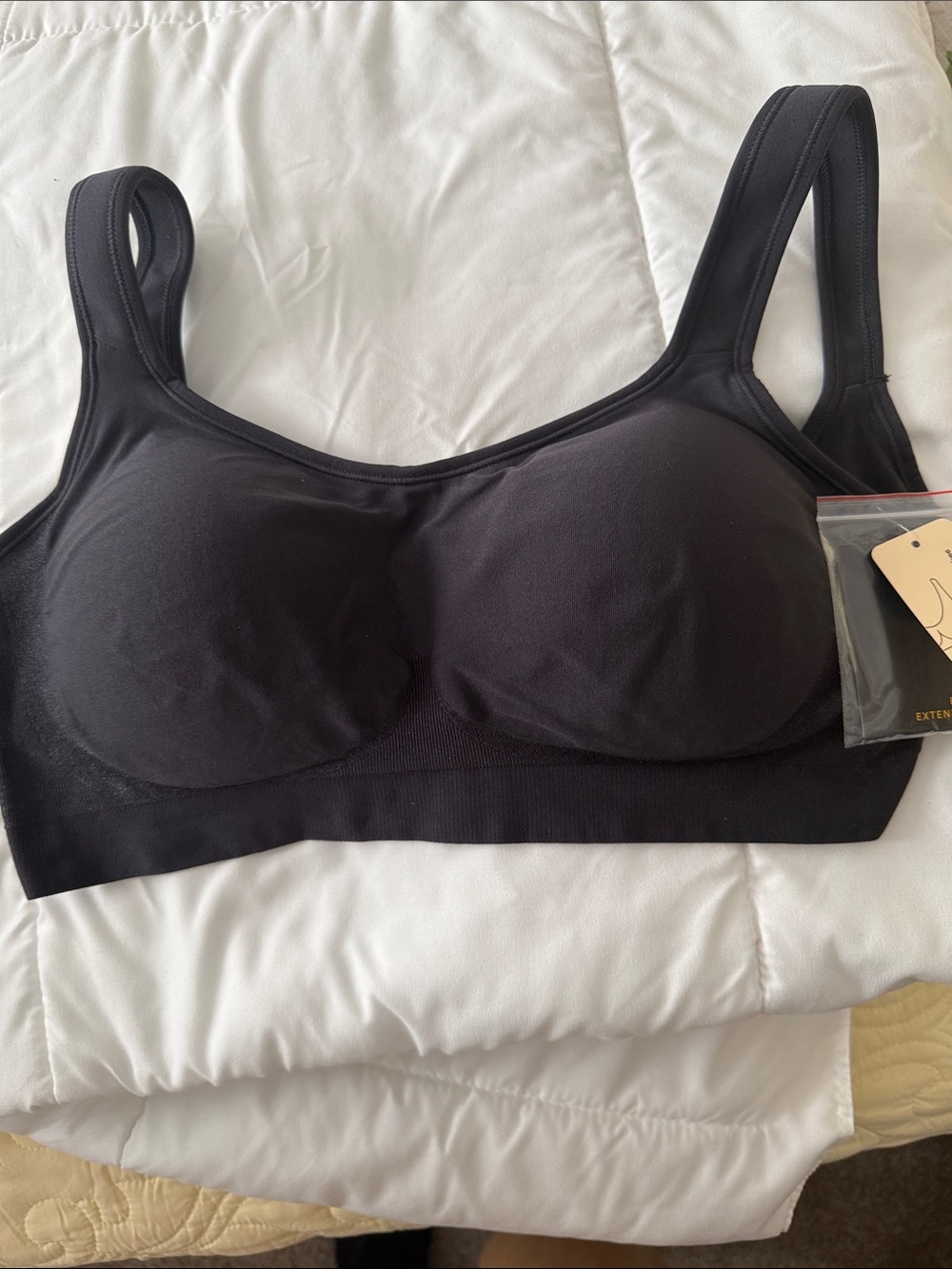 Black Wireless Seamless Comfort Bra